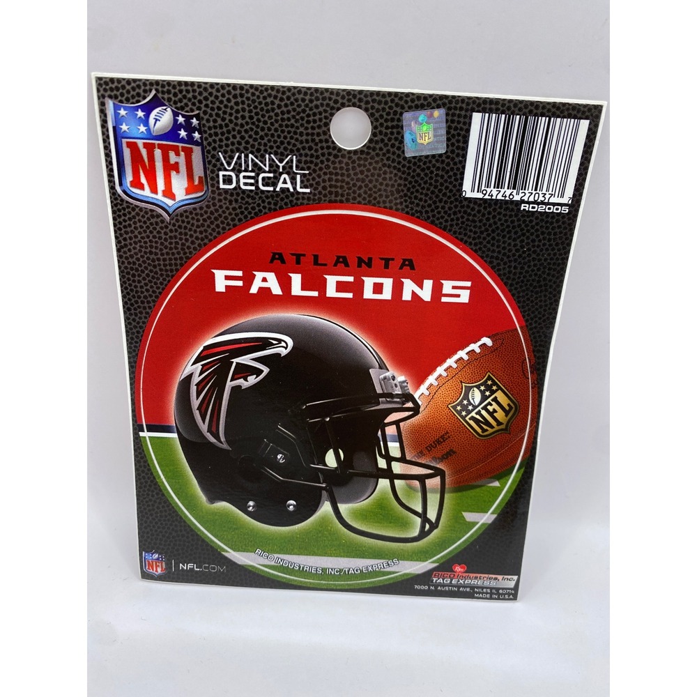 NFL Atlanta Falcons Vinyl Decal‎ Helmet Football Rico Industries Licensed